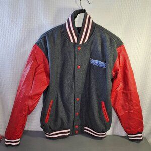 Varsity All Star Pac West National Champion Varsity Jacket Red Leather Sleeves